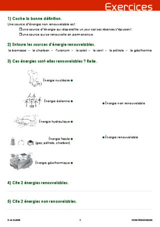 Les énergies (5) Energies renouvelables et non renouvelables