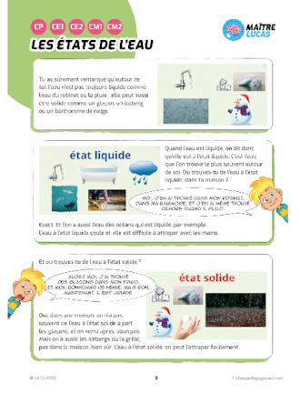 Les états de l'eau - Cycles 2 & 3