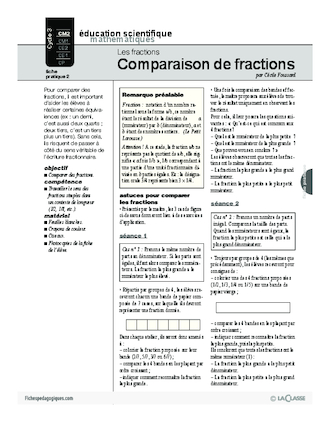 Les fractions (2) / Comparaison de fractions