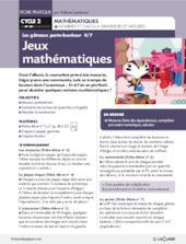 Les gâteaux porte-bonheur 4/7. Jeux mathématiques