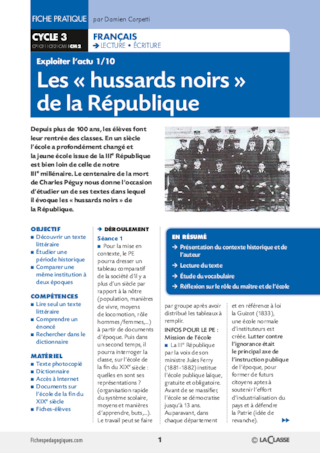 Les hussards noirs de la République