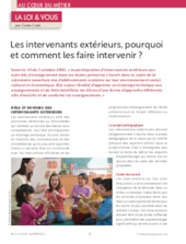 Les intervenants extérieurs, pourquoi et comment les faire intervenir ?