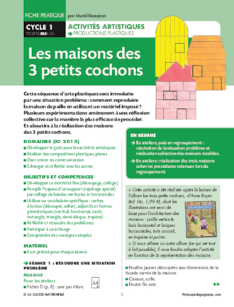 Les maisons des 3 petits cochons