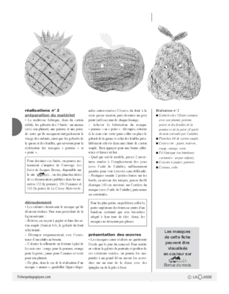 Les masques de carnaval