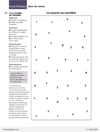 Les mathématiques par le jeu