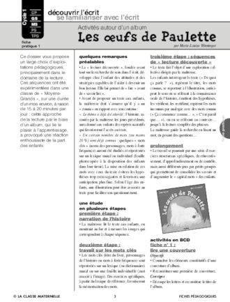 Les oeufs de Paulette (1)