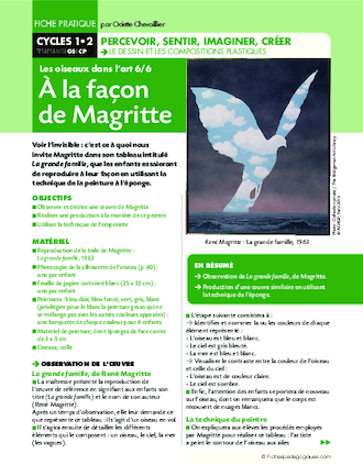 Les oiseaux dans l'art 6/6 : A la façon de Magritte