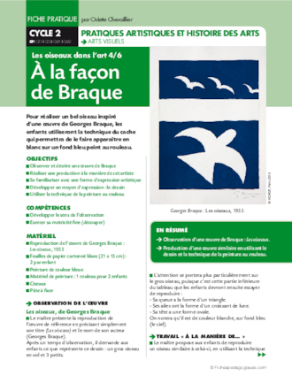 Les oiseaux dans l'art 4/6. A la façon de Braque