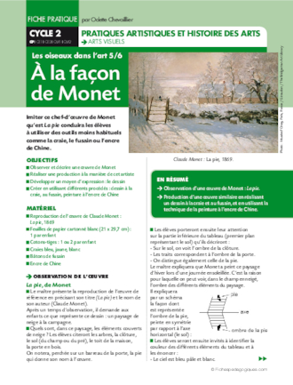 Les oiseaux dans l'art 5/6. A la façon de Monet