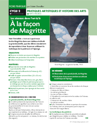 Les oiseaux dans l'art 6/6. A la façon de Magritte