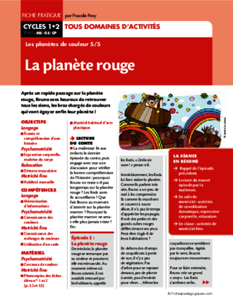 Les planètes de couleur (5) / La planète rouge