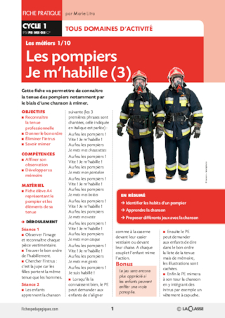 Les pompiers - Je m'habille