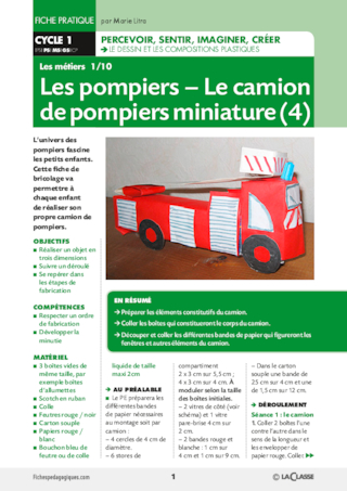 Les pompiers - Le camion de pompiers miniature