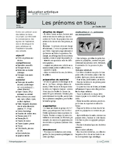 Les prénoms en tissu