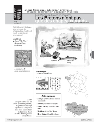 Les régions de France en chansons / Les Bretons n'ont pas que des chapeaux ronds (Cycle 2)