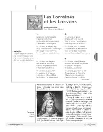 Les régions de France en chansons / Les Lorraines et les Lorrains (Cycle 2)