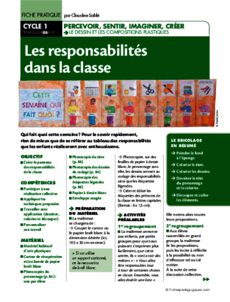 Les responsabilités dans la classe