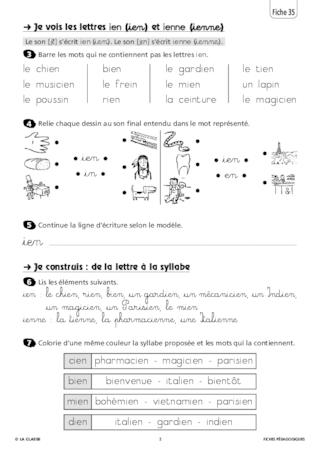 Les Sons Ien Et Ienne Fichespedagogiques Com