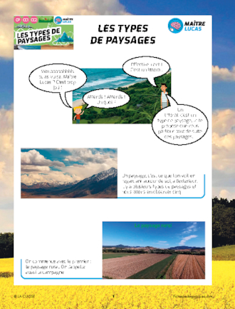 Les types de paysages