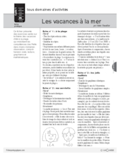 Les vacances à la mer