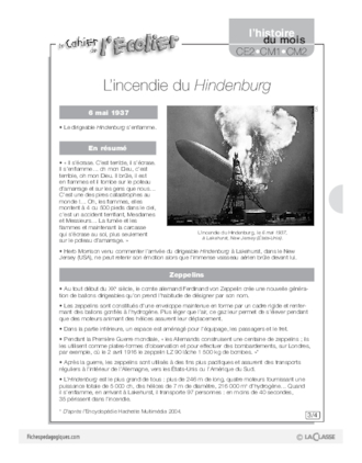 L'histoire du mois (15) /  L'incendie du Hindenburg