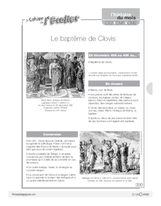 L'histoire du mois (5) / Le baptême de Clovis