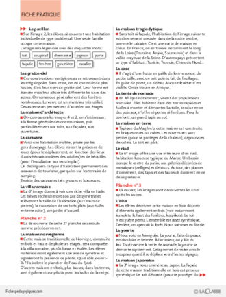 L'imagerie de la classe / Habitations du monde