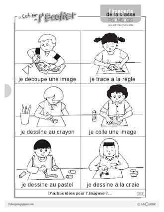 L'imagerie de la classe : Les activités manuelles