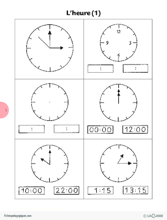L'imagerie de la classe / L'heure