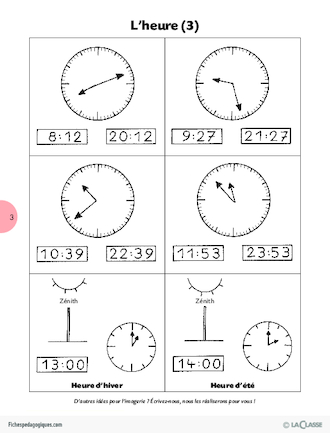 L'imagerie de la classe / L'heure