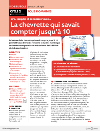 Lire, compter et dénombrer avec... La chevrette qui savait compter jusqu'à 10