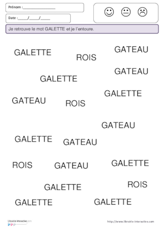 Lire le mot galette