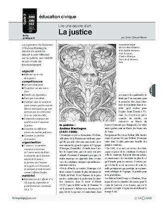 Lire une oeuvre d'art (5) / La justice