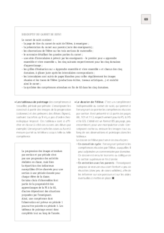 Livrets de réussite cycle 1 : introduction