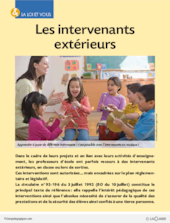 Loi /  Les intervenants extérieurs