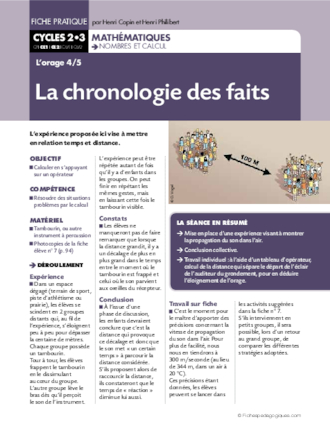 L'orage (4) / La chronologie des faits