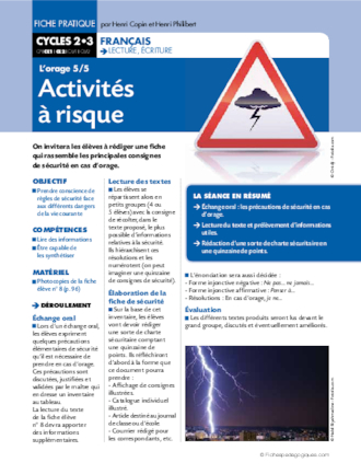 L'orage (5) / Activités à risque