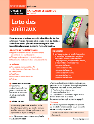 Loto des animaux