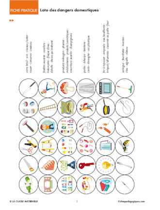 Loto des dangers domestiques