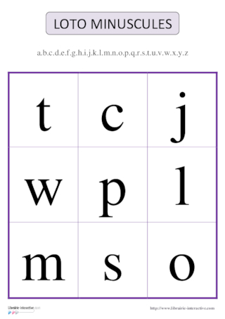 Loto lettres script