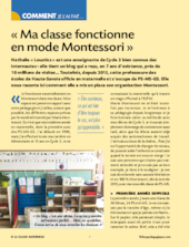 Ma classe fonctionne en mode Montessori