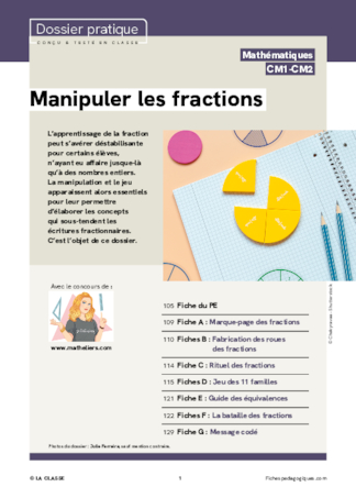 Manipuler les fractions - FichesPédagogiques.com