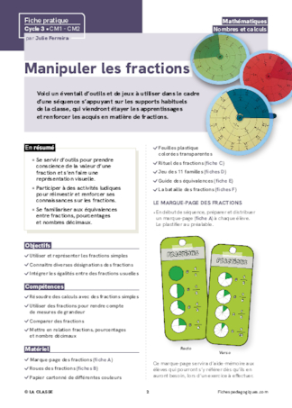 Manipuler les fractions