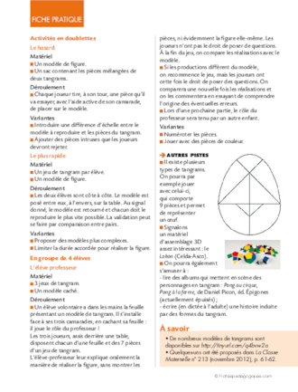 Manipulons le tangram !