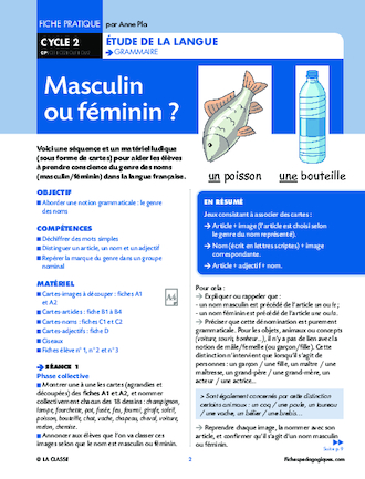 Masculin ou féminim