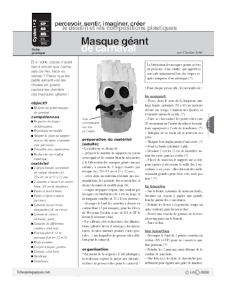 Masque géant de carnaval