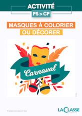 Bricolage de Carnaval : masques à colorier ou décorer