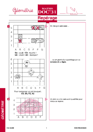 Maths CE géométrie ~Docs en stock