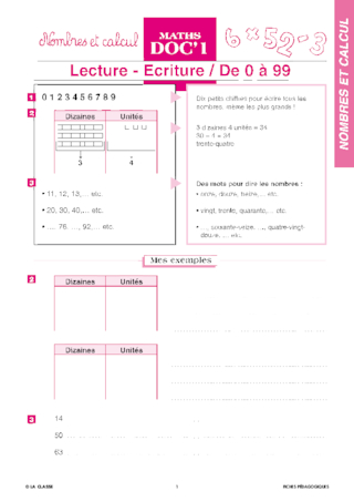 Maths CE nombres et calcul ~ Docs en stock