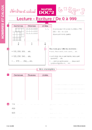 Maths CE nombres et calcul ~ Docs en stock